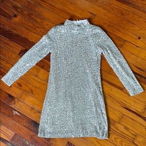 GB Girls Silver Sequin Dress size 10